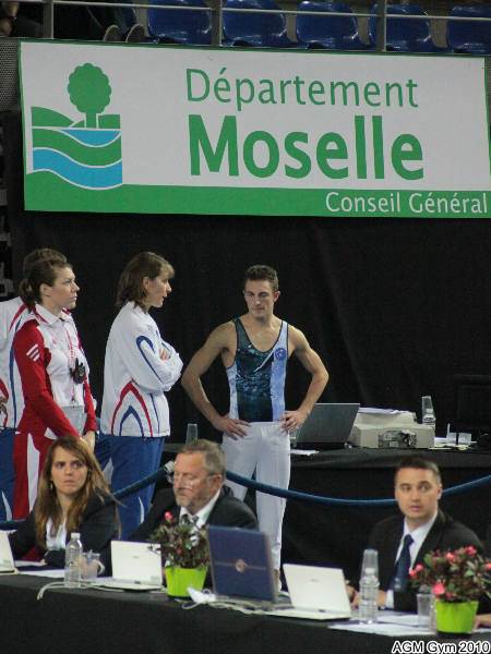 Flicio et son entraneur Christine Blaise avant les qualif 